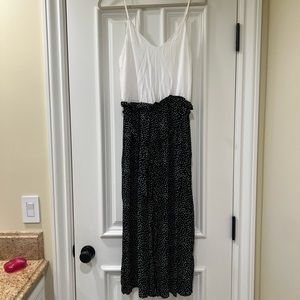 Polka dot paper bag jumpsuit